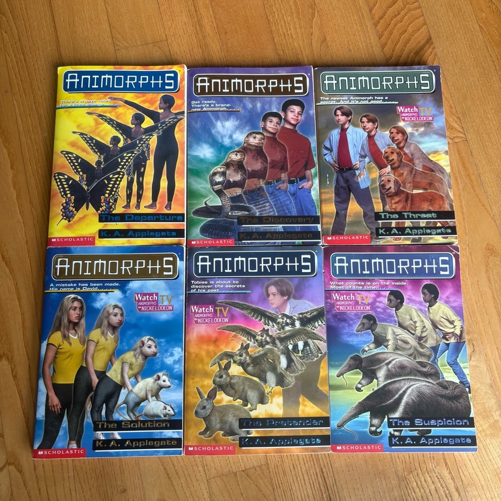 Lot Of 6 Animorphs Books By K.A. Applegate 19 20 21 22 23 24 First Edition Y2K